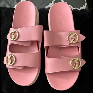 COACH PINK “GABLE” SLIP ONS